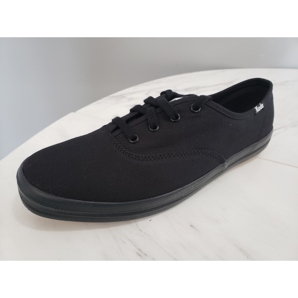 NEW SZ 11 Keds Champion Sneaker OC Black organic SOLID black canvas womens - Picture 3 of 6